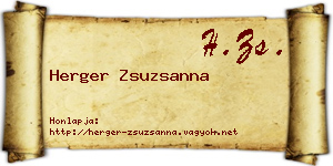Herger Zsuzsanna névjegykártya
