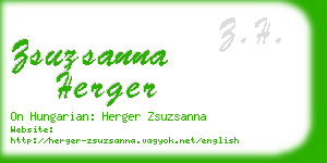 zsuzsanna herger business card
